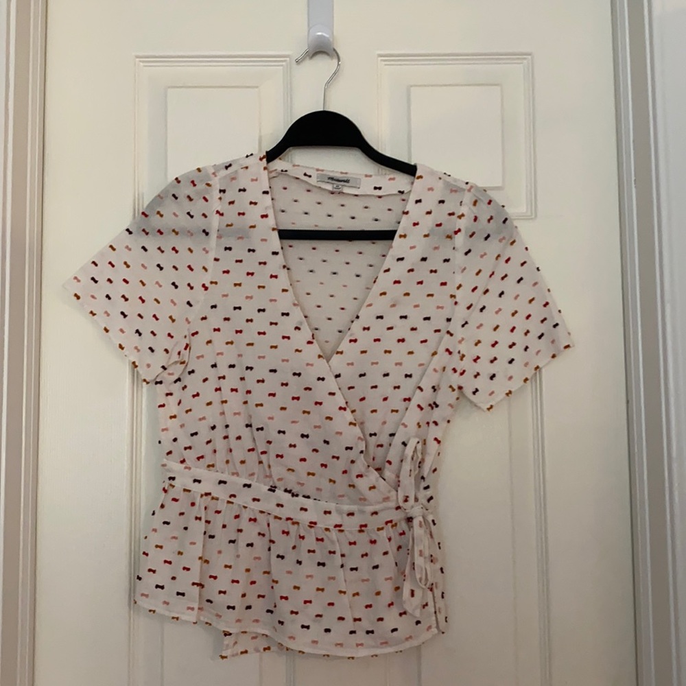 NWOT Speckled Wrap Up Top